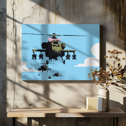 Banksy Happy Choppers Canvas Print Wall Art - SPC292 - Art Fever - Art Fever