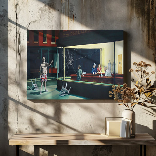 Banksy Nighthawks Canvas Print Wall Art - SPC299 - Art Fever - Art Fever