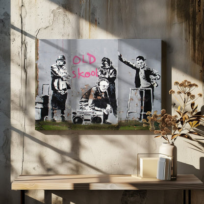 Banksy Old Skool Canvas Print Wall Art - SPC296 - Art Fever - Art Fever