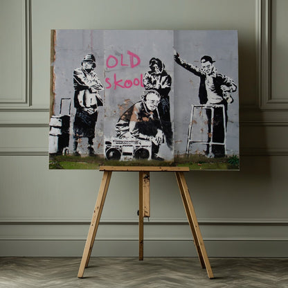 Banksy Old Skool Canvas Print Wall Art - SPC296 - Art Fever - Art Fever