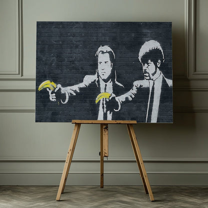 Banksy Pulp Fiction Canvas Print Wall Art - SPC293 - Art Fever - Art Fever