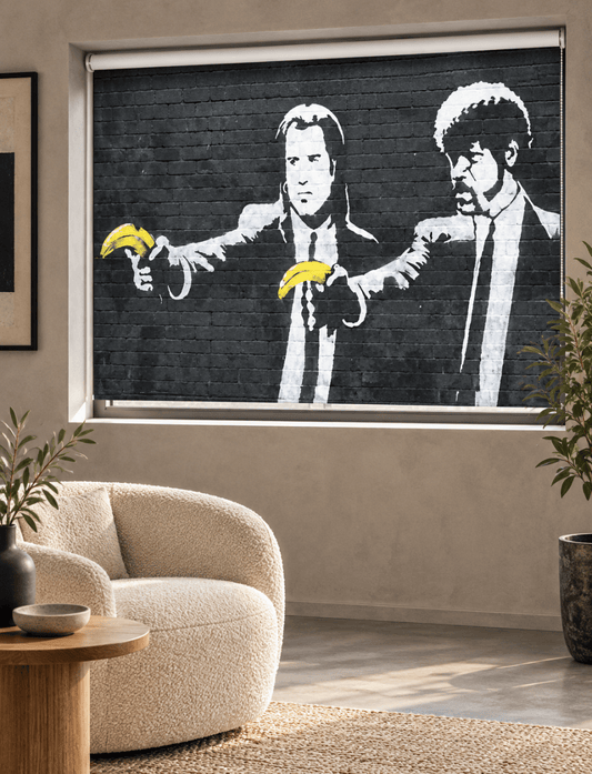 Banksy Pulp Fiction Printed Graffiti Picture Photo Roller Blind - RB127 - Art Fever - Art Fever