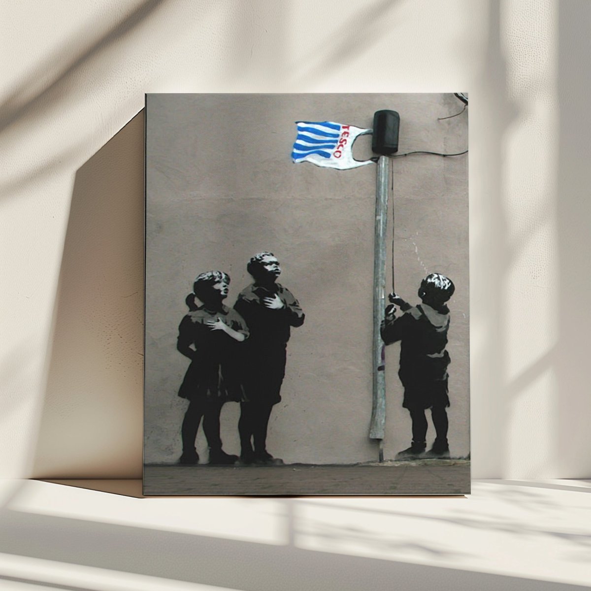 Banksy Tesco Flag Canvas Print Wall Art - SPC287 - Art Fever - Art Fever