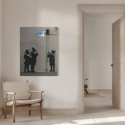 Banksy Tesco Flag Canvas Print Wall Art - SPC287 - Art Fever - Art Fever