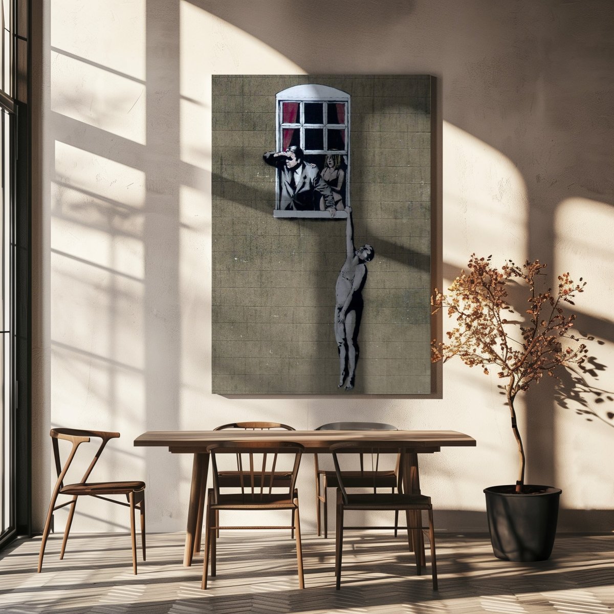 Banksy Window Lovers Canvas Print Wall Art - SPC285 - Art Fever - Art Fever