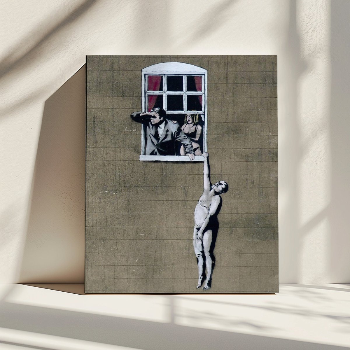Banksy Window Lovers Canvas Print Wall Art - SPC285 - Art Fever - Art Fever