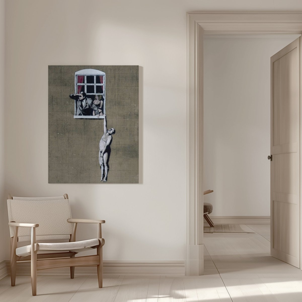 Banksy Window Lovers Canvas Print Wall Art - SPC285 - Art Fever - Art Fever