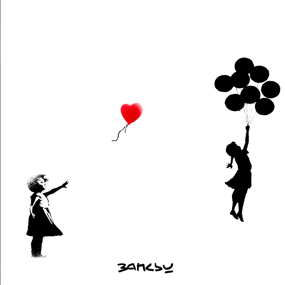 banksy images printed as a window blind