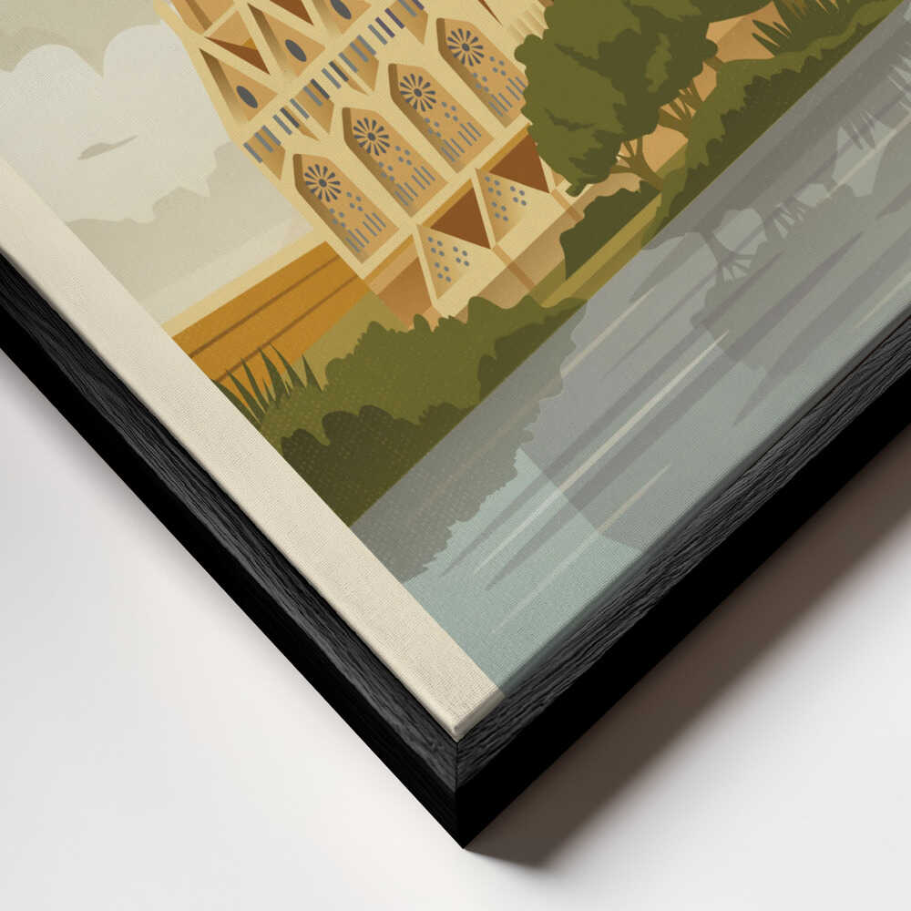 Barcelona Travel Print Canvas Print Wall Art 1X2666086 - ART FEVER - Art Fever