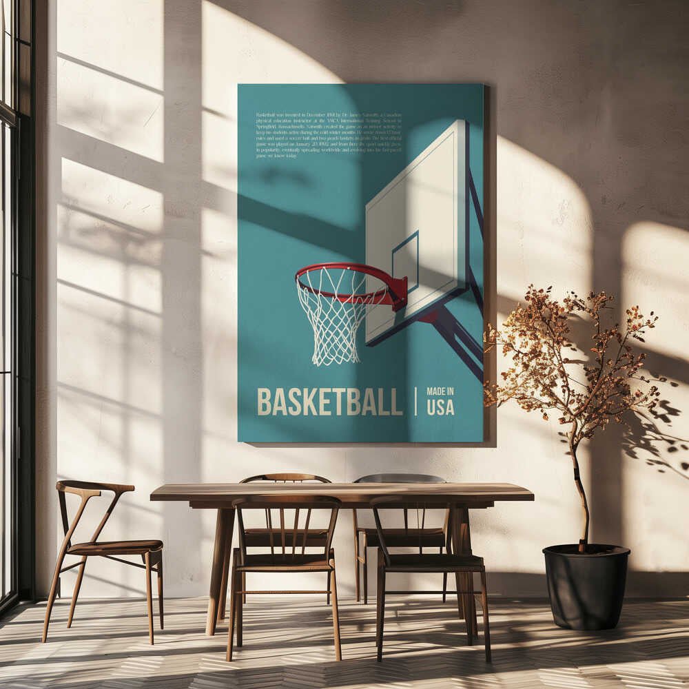 Basketball USA Canvas Print Wall Art 1X3297169 - ART FEVER - Art Fever