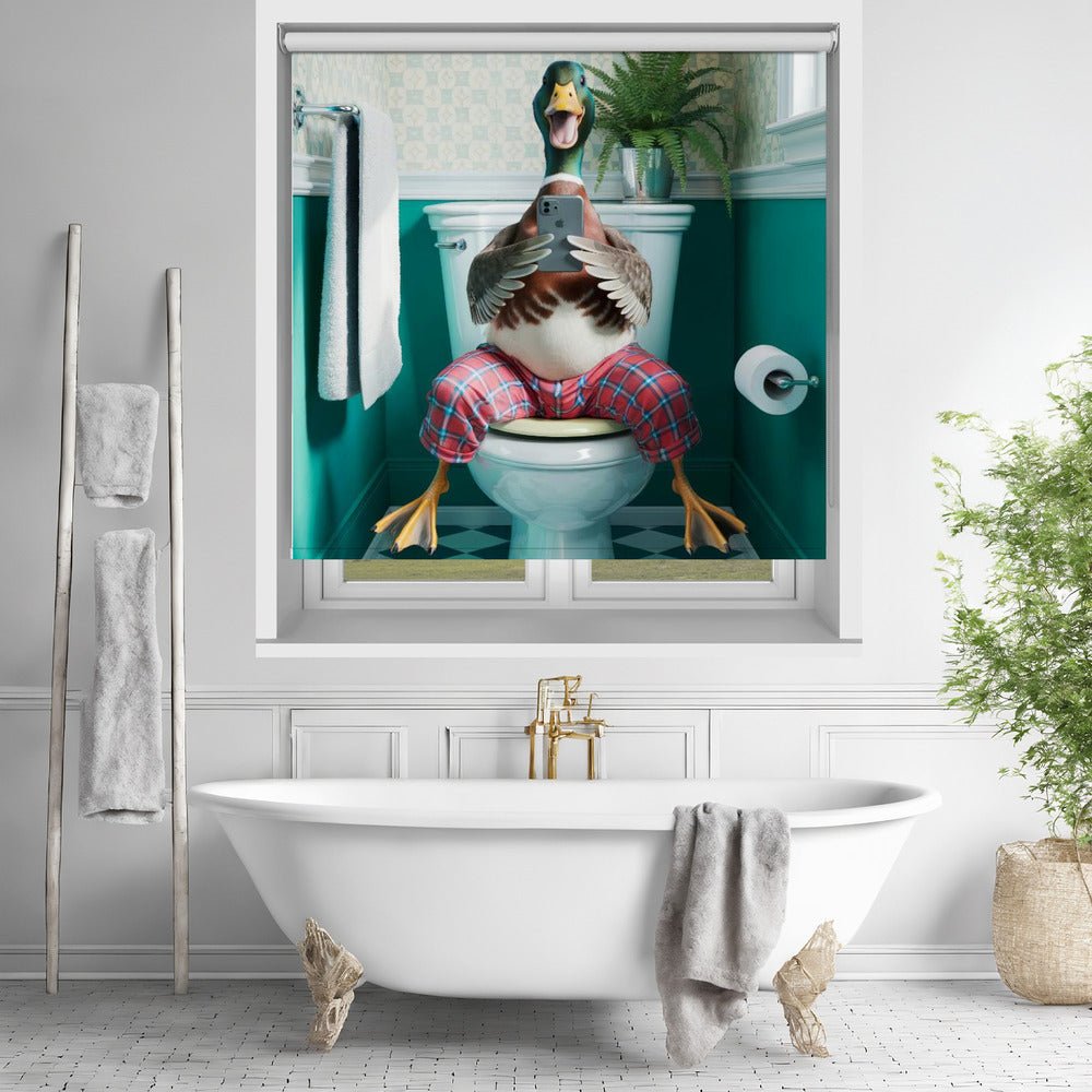 Bathroom Duck Printed Picture Photo Roller Blind - 1X3222295 - Art Fever - Art Fever
