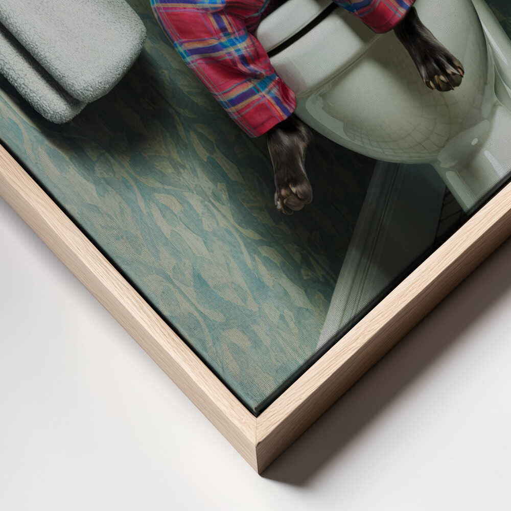 Bathroom French Bulldog Canvas Print Wall Art 1X3222314 - ART FEVER - Art Fever