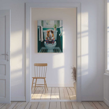 Bathroom Guinea Pig Canvas Print Wall Art 1X3222306 - ART FEVER - Art Fever