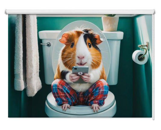 Bathroom Guinea Pig Printed Picture Photo Roller Blind - 1X3222306 - Art Fever - Art Fever