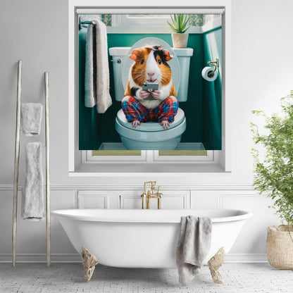 Bathroom Guinea Pig Printed Picture Photo Roller Blind - 1X3222306 - Art Fever - Art Fever