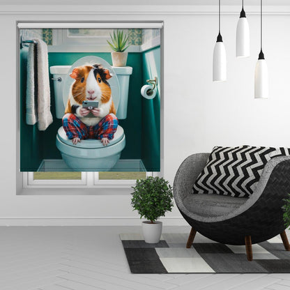 Bathroom Guinea Pig Printed Picture Photo Roller Blind - 1X3222306 - Art Fever - Art Fever