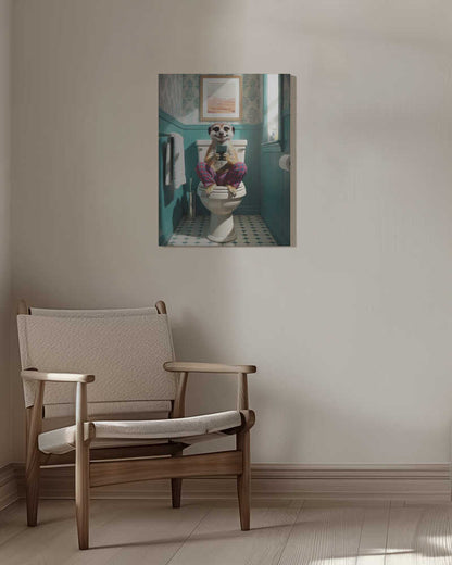 Bathroom Meerkat Canvas Print Wall Art 1X3221635 - ART FEVER - Art Fever