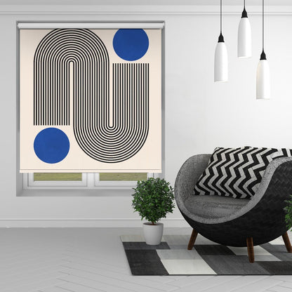 Bauhaus art 2 Blue Printed Picture Photo Roller Blind - 1X2889859 - Art Fever - Art Fever