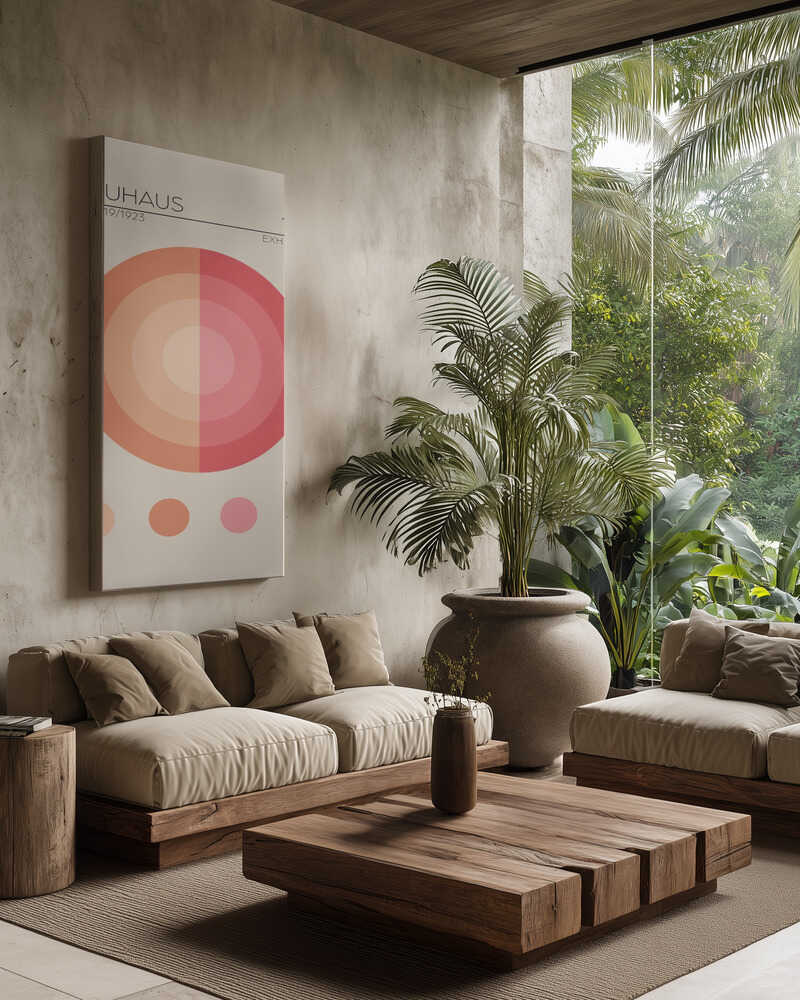 Bauhaus Circles Canvas Print Wall Art 1X2548467 - ART FEVER - Art Fever