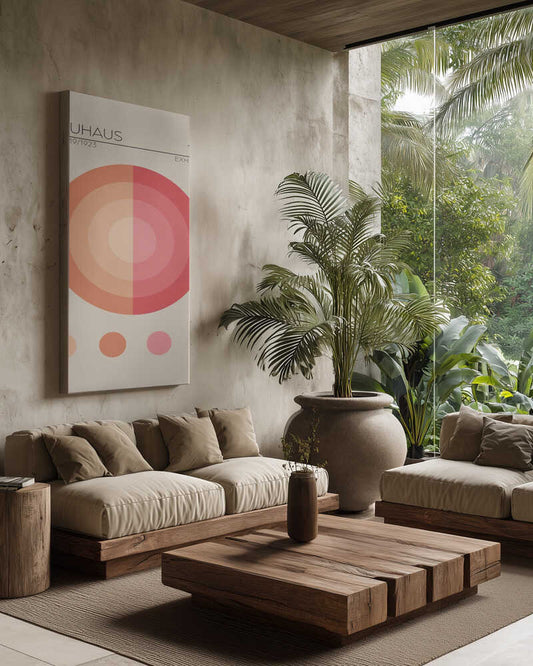 Bauhaus Circles Canvas Print Wall Art 1X2548467 - ART FEVER - Art Fever