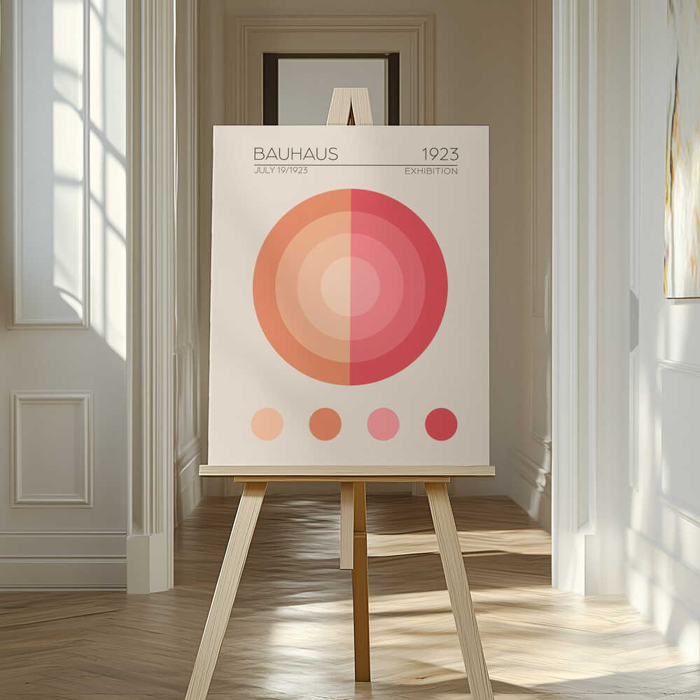 Bauhaus Circles Canvas Print Wall Art 1X2548467 - ART FEVER - Art Fever