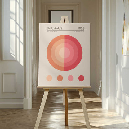 Bauhaus Circles Canvas Print Wall Art 1X2548467 - ART FEVER - Art Fever