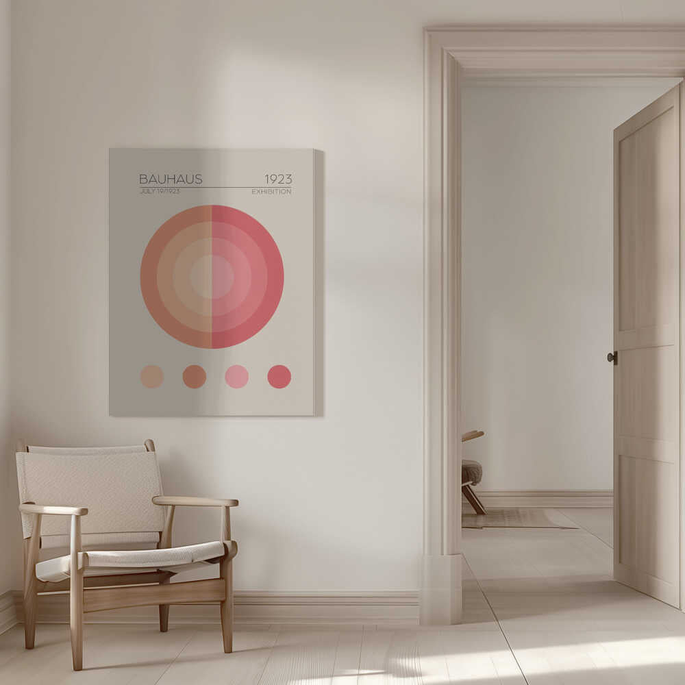 Bauhaus Circles Canvas Print Wall Art 1X2548467 - ART FEVER - Art Fever