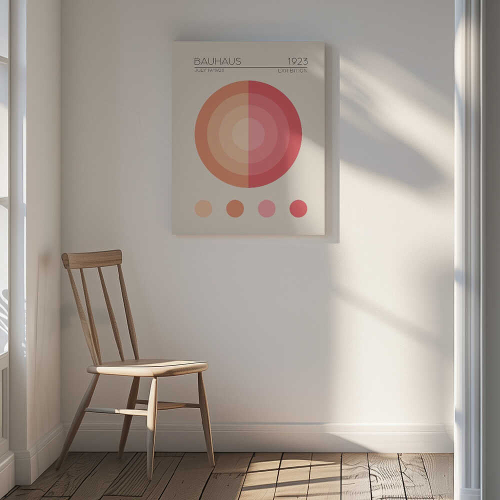 Bauhaus Circles Canvas Print Wall Art 1X2548467 - ART FEVER - Art Fever