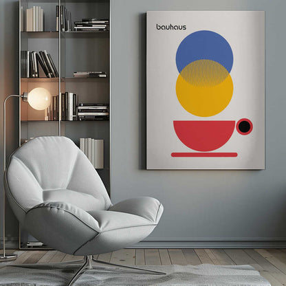 Bauhaus Coffee Abstract Canvas Print Wall Art 1X2665040 - ART FEVER - Art Fever