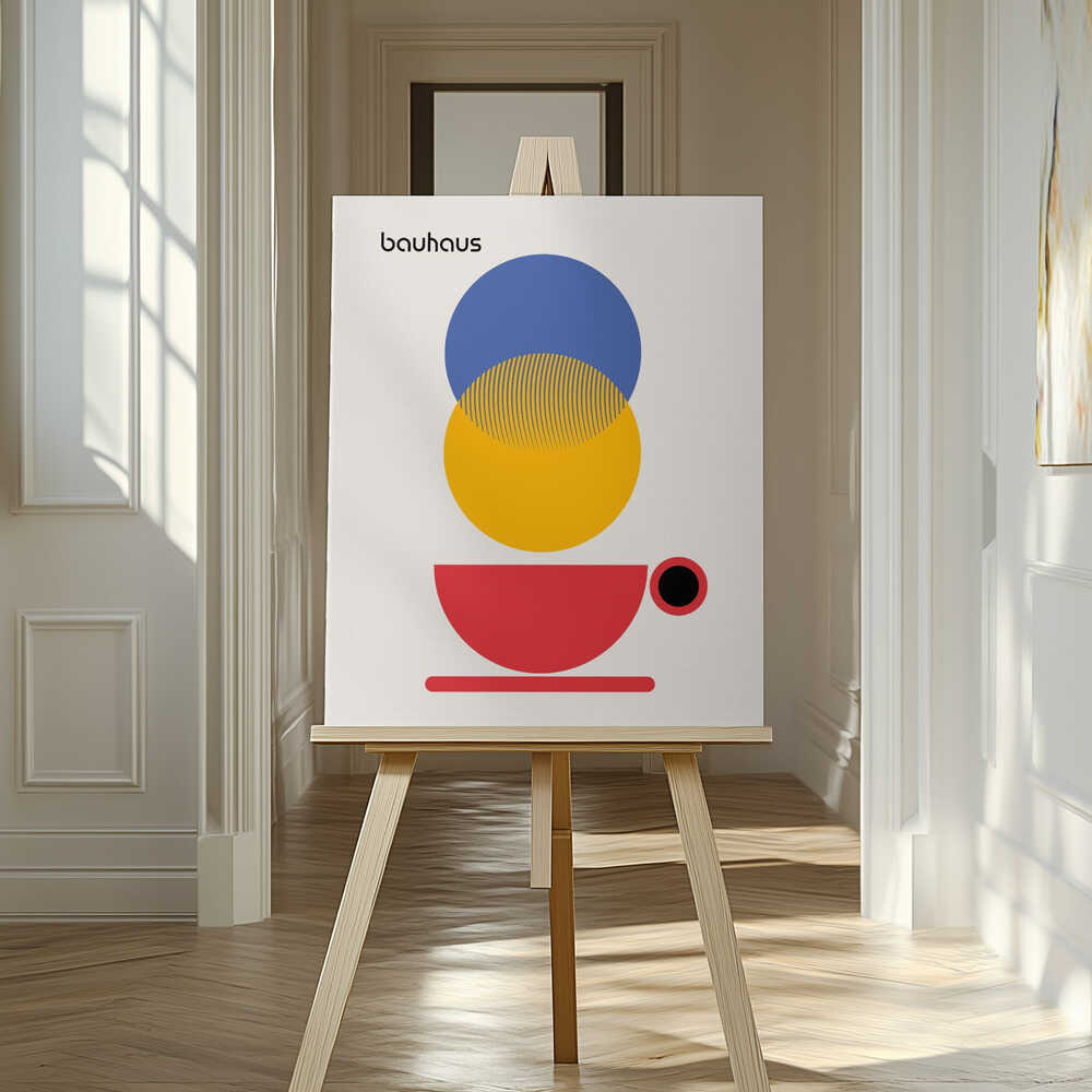 Bauhaus Coffee Abstract Canvas Print Wall Art 1X2665040 - ART FEVER - Art Fever