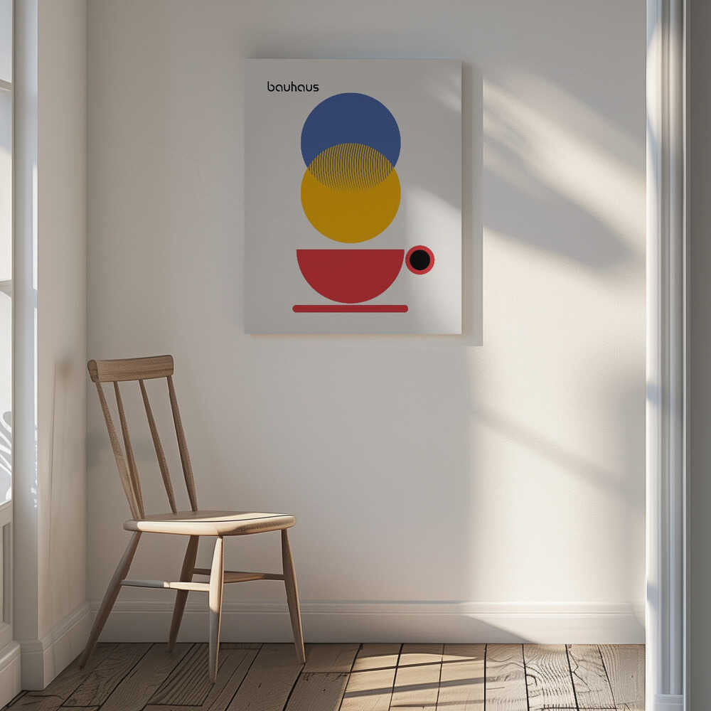Bauhaus Coffee Abstract Canvas Print Wall Art 1X2665040 - ART FEVER - Art Fever