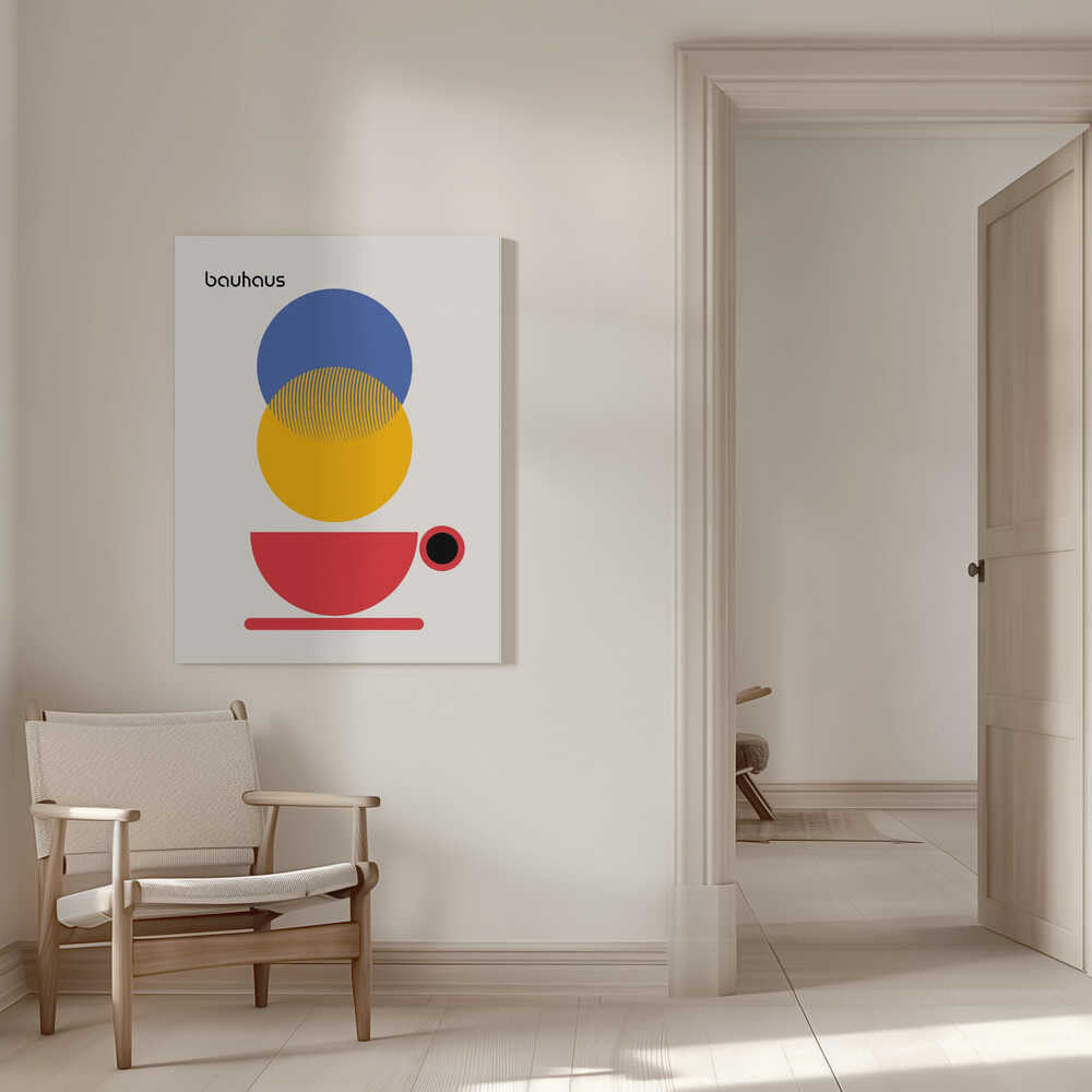 Bauhaus Coffee Abstract Canvas Print Wall Art 1X2665040 - ART FEVER - Art Fever