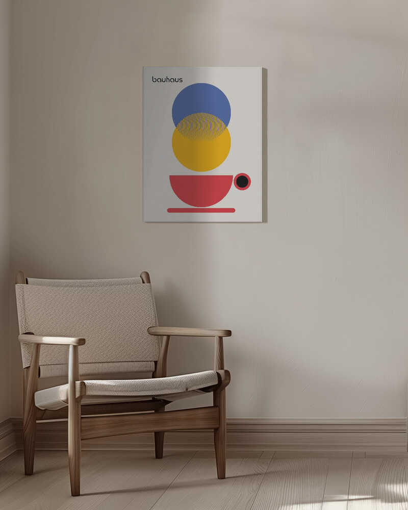 Bauhaus Coffee Abstract Canvas Print Wall Art 1X2665040 - ART FEVER - Art Fever