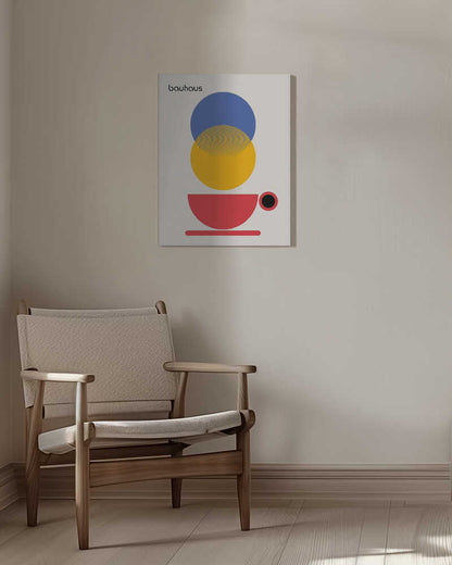 Bauhaus Coffee Abstract Canvas Print Wall Art 1X2665040 - ART FEVER - Art Fever