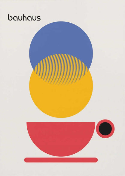 Bauhaus Coffee Abstract Canvas Print Wall Art 1X2665040 - ART FEVER - Art Fever