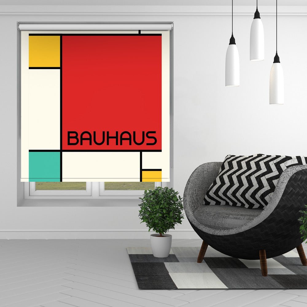 Bauhaus Geometric Design Retro Printed Picture Photo Roller Blind - 1X2665184 - Art Fever - Art Fever