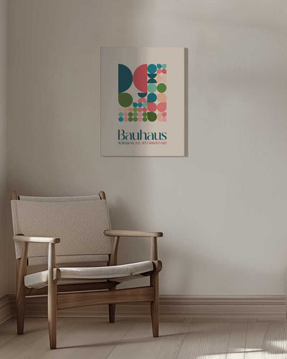 Bauhaus Geometric Harmony Canvas Print Wall Art 1X2548466 - ART FEVER - Art Fever