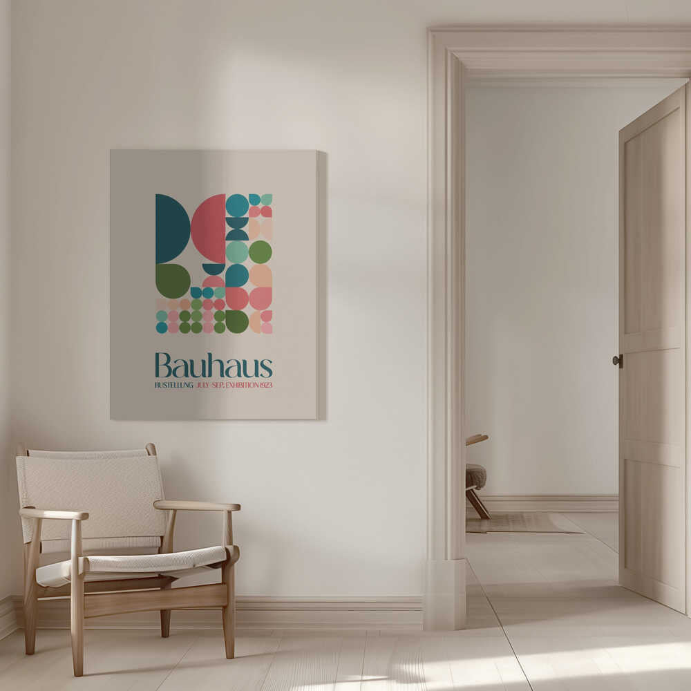 Bauhaus Geometric Harmony Canvas Print Wall Art 1X2548466 - ART FEVER - Art Fever