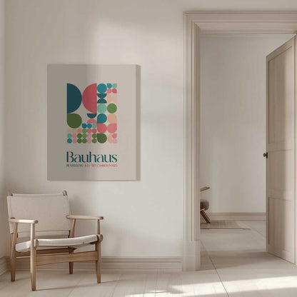 Bauhaus Geometric Harmony Canvas Print Wall Art 1X2548466 - ART FEVER - Art Fever