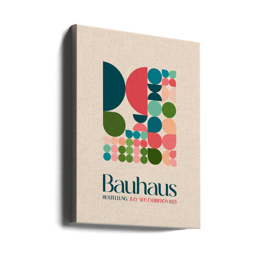 Bauhaus Geometric Harmony Canvas Print Wall Art 1X2548466 - ART FEVER - Art Fever
