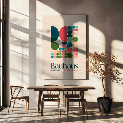 Bauhaus Geometric Harmony Canvas Print Wall Art 1X2548466 - ART FEVER - Art Fever