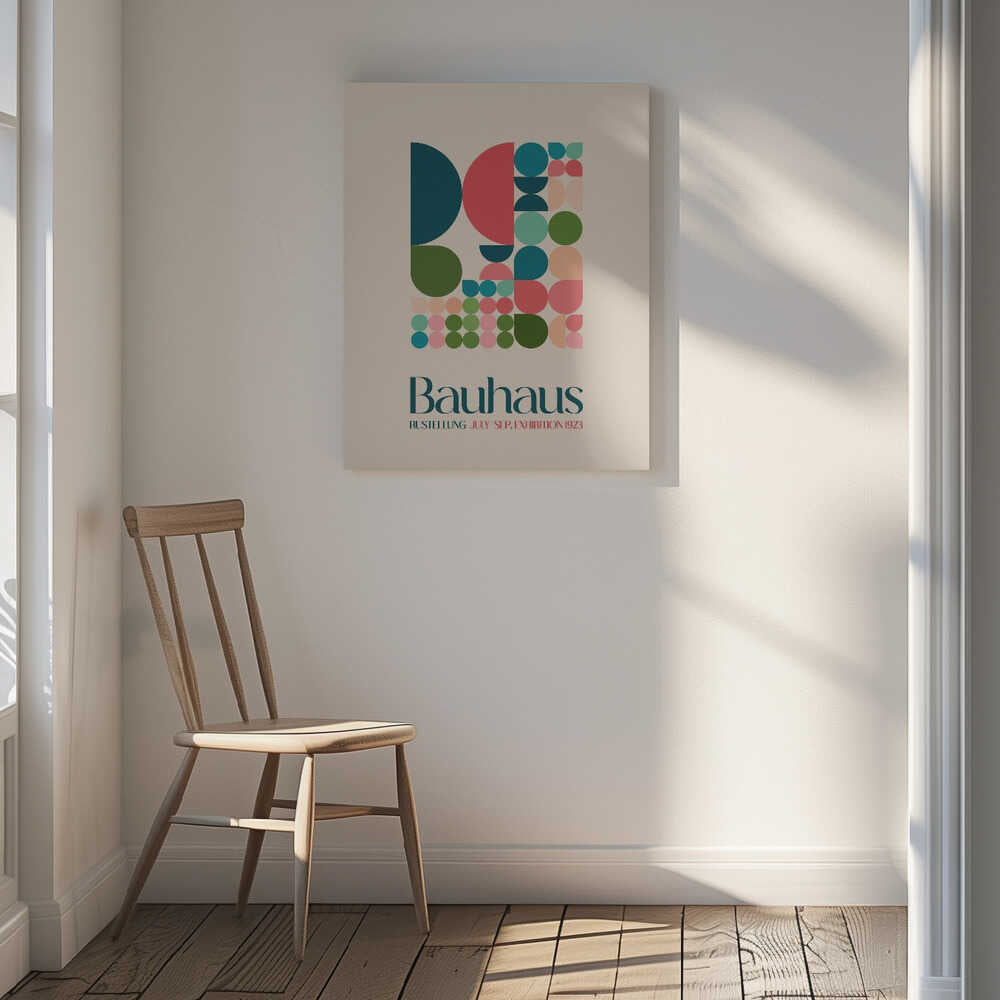 Bauhaus Geometric Harmony Canvas Print Wall Art 1X2548466 - ART FEVER - Art Fever