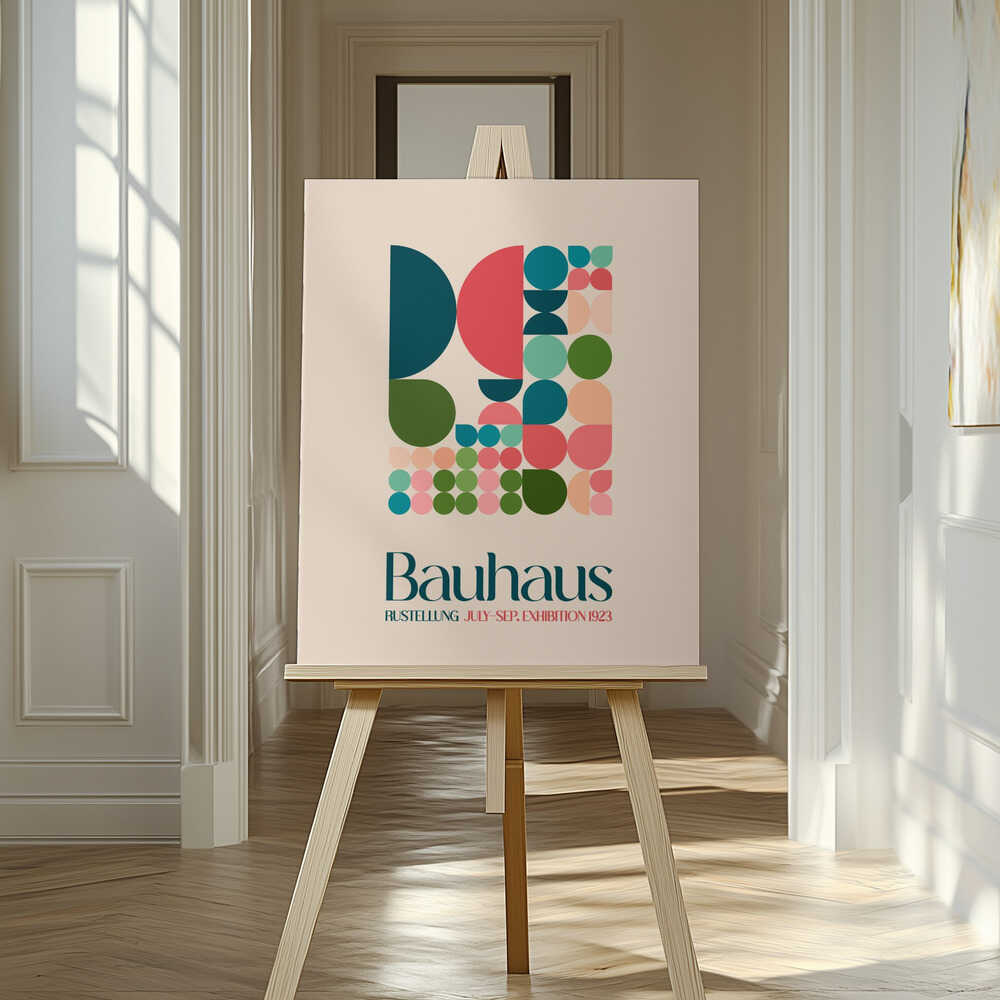 Bauhaus Geometric Harmony Canvas Print Wall Art 1X2548466 - ART FEVER - Art Fever