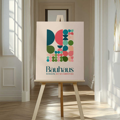 Bauhaus Geometric Harmony Canvas Print Wall Art 1X2548466 - ART FEVER - Art Fever