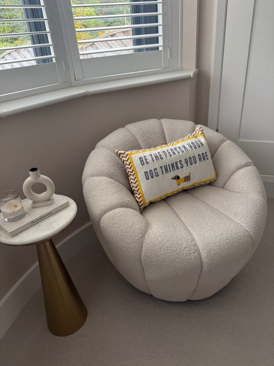 Be The Person Your Dog Thinks You Are Needlepoint Cushion - The Pillow Drop - Art Fever