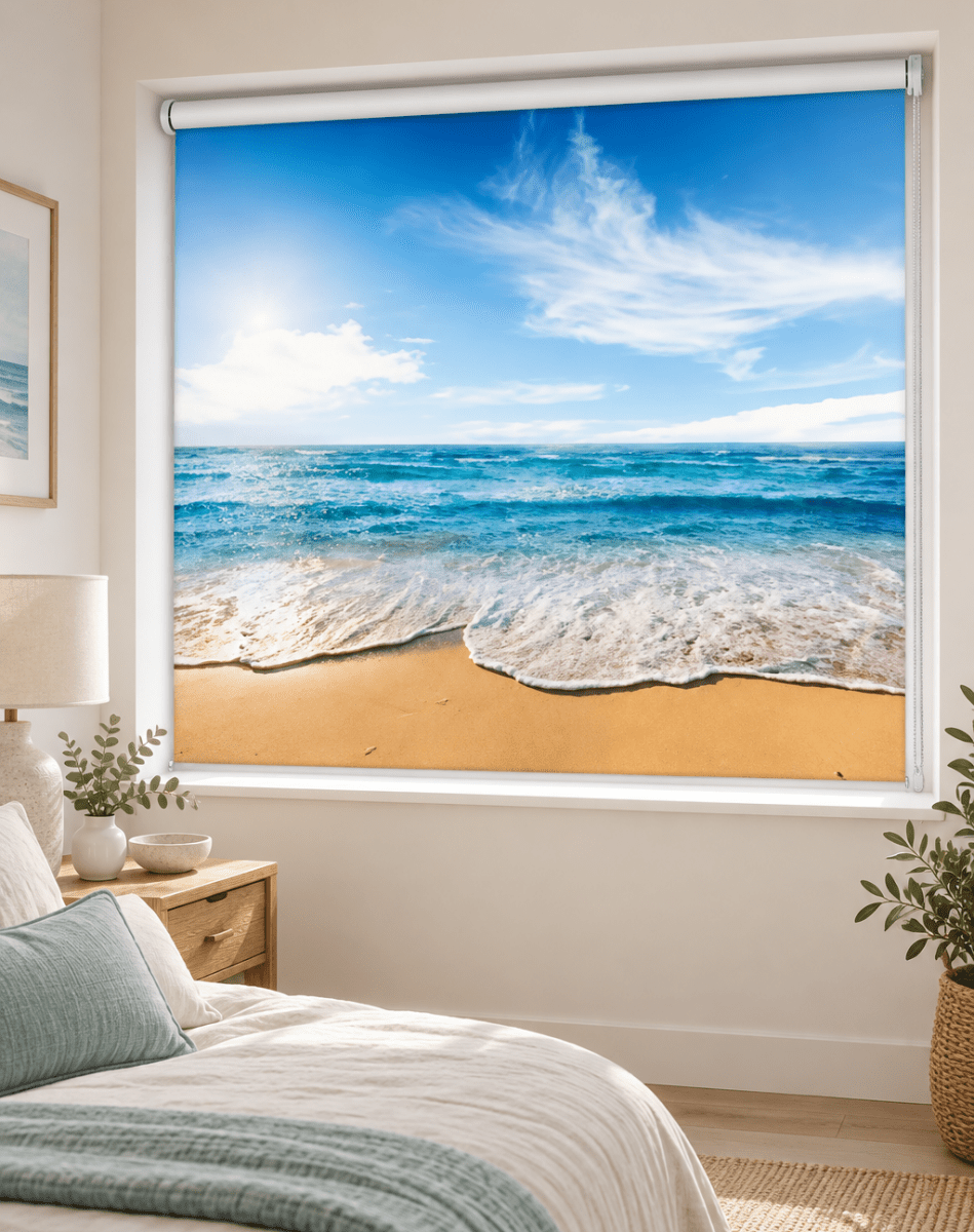 Beach and sea tropical Scene Printed Photo Picture Roller Blind - RB53 - Art Fever - Art Fever