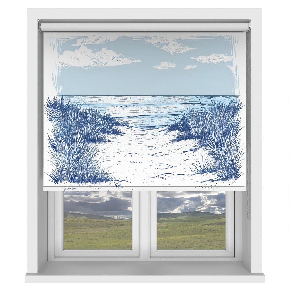 Beach Walk Printed Picture Photo Roller Blind - 1X2798232 - Art Fever - Art Fever