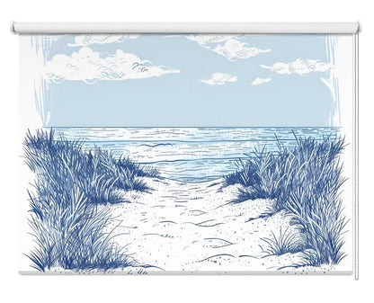 Beach Walk Printed Picture Photo Roller Blind - 1X2798232 - Art Fever - Art Fever