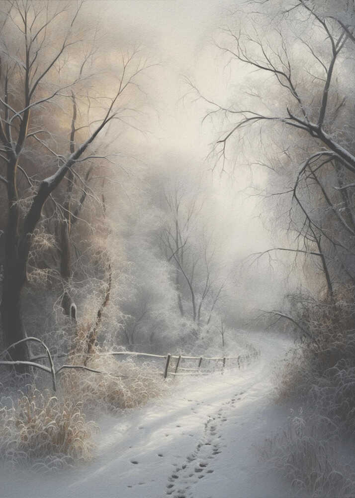 Beautiful Winter No 2 Canvas Print Wall Art 1X3330967 - ART FEVER - Art Fever