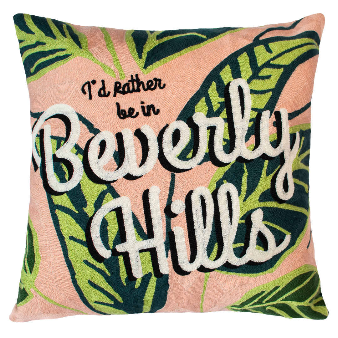 Beverly Hills Needlepoint Cushion - The Pillow Drop - Art Fever